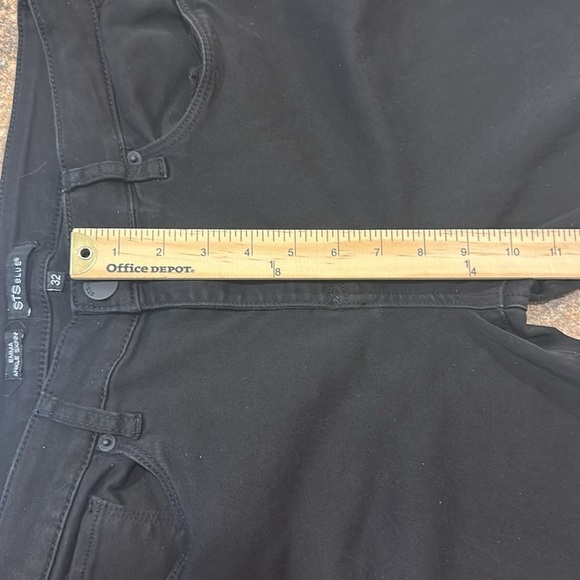 STS Blue Emma Ankle Skinny Cropped Jean Size 32 Black Mid Rise Stretch - Picture 13 of 14